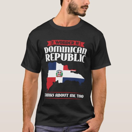Dominican Republic Thinking of Me Too Vacation Fla T-Shirt (Vorderseite)