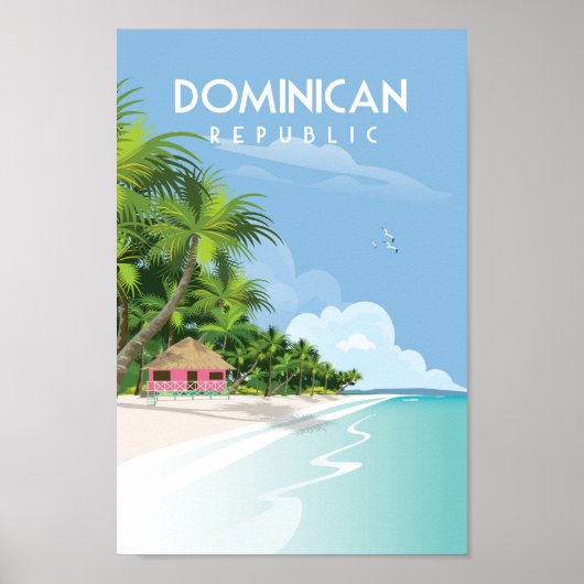 Dominican Republic travel poster (Vorne)