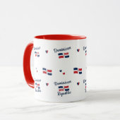 -Dominican Roots Pattern Mug | Caribbean Flag Tasse (Vorderseite Links)