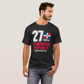 Dominicana Pride Independence Day Dominikanische R T-Shirt (Vorne ganz)