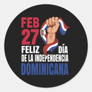 Dominicana - Unabhängigkeitstag der Dominikaner Runder Aufkleber