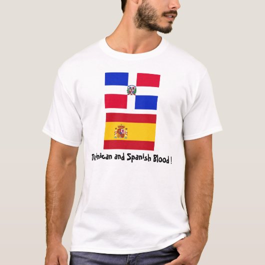DominicanR_flag, Spain_flag, Dominikaner und T-Shirt (Vorderseite)