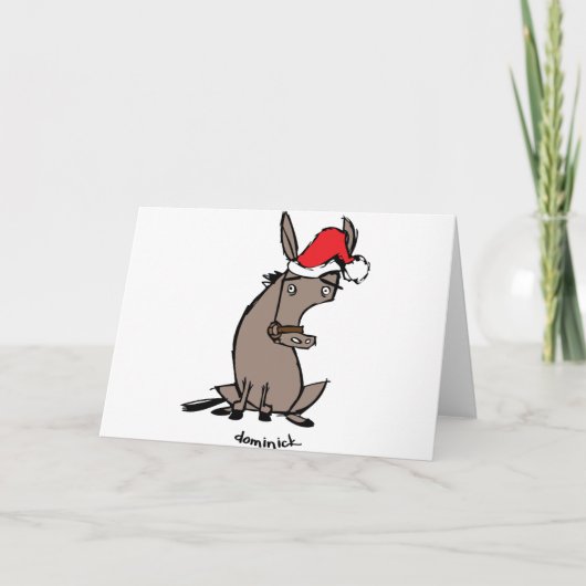 Dominick der Donkey Feiertagskarte (Vorderseite)