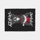 Dominick der Donkey Fleecedecke (Vorderseite (Horizontal))