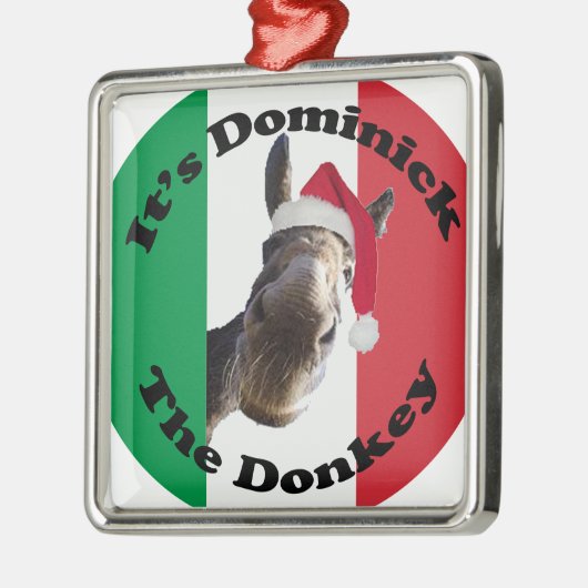 dominick der Esel Silbernes Ornament (Links)