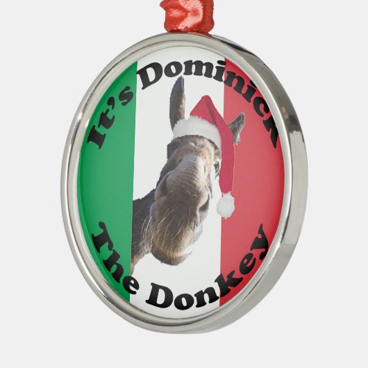 dominick der Esel Silbernes Ornament (Links)