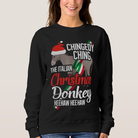 Dominick Der italienische WeihnachtsDonkey Sweatshirt (Vorderseite)