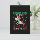 Dominick The Christmas Donkey-italienischer Donkey Dankeskarte (Stehend Vorderseite)