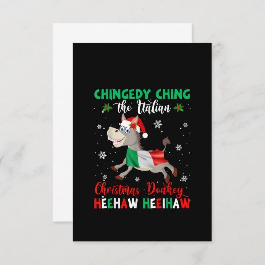 Dominick The Christmas Donkey-italienischer Donkey Dankeskarte (Vorne/Hinten)