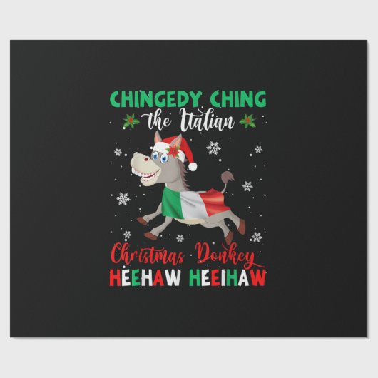 Dominick The Christmas Donkey-italienischer Donkey Geschenkpapier (Flach)