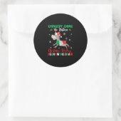 Dominick The Christmas Donkey-italienischer Donkey Runder Aufkleber (Tasche)
