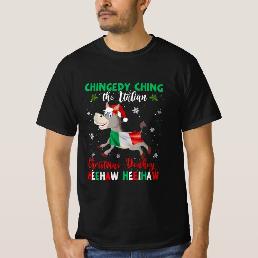 Dominick The Christmas Donkey-italienischer Donkey T-Shirt (Vorderseite)