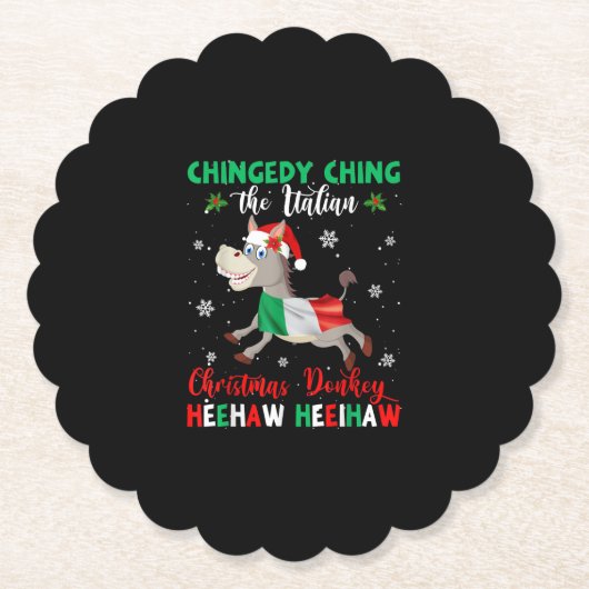 Dominick The Christmas Donkey-italienischer Donkey Untersetzer (Vorderseite)