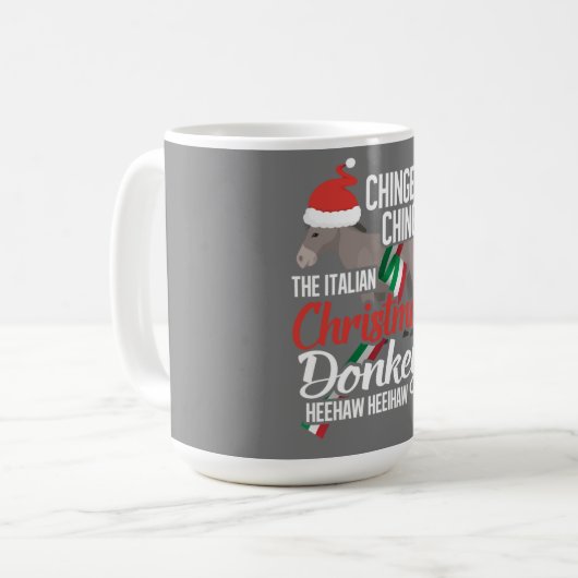 Dominick The Christmas Donkey Italienischer Weihna Kaffeetasse (Vorderseite Links)