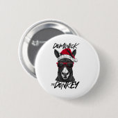 Dominick The Donkey Funny Christmas Italienischer  Button (Vorne & Hinten)