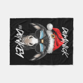 Dominick The Donkey Funny Christmas Italienischer Fleecedecke (Vorderseite (Horizontal))