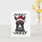 Dominick The Donkey Funny Christmas Italienischer Karte (Gelbe Blume)
