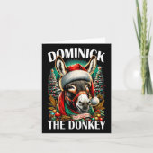 Dominick The Donkey Funny Christmas Italienischer  Karte (Vorderseite)