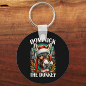 Dominick The Donkey Funny Christmas Italienischer Schlüsselanhänger (Vorderseite)