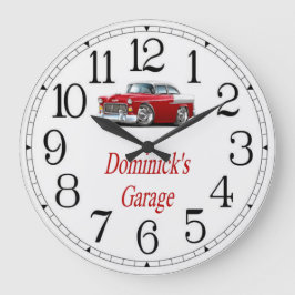 Dominick's Classic Car Garage Große Wanduhr