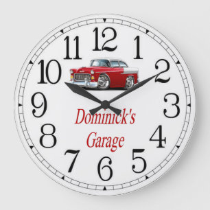 Dominicks klassische Auto-Garage Große Wanduhr