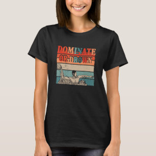 Dominieren oder ertrinken Vintage-Wasserball-Sport T-Shirt