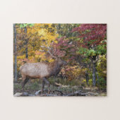 Dominierende Stier-Elch-Herbst-Furche Puzzle (Horizontal)