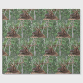 Dominierende Stier-Elche Geschenkpapier (Flach)