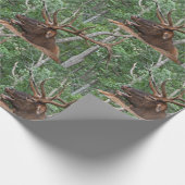 Dominierende Stier-Elche Geschenkpapier (Ecke)