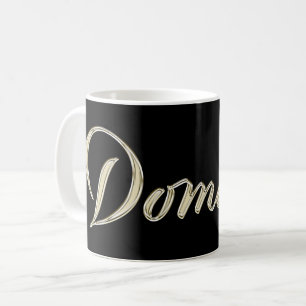 Dominik Name whitegold Tasse Teetasse Kaffeetasse