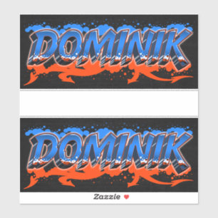 Dominik Vorname Name Graffiti Aufkleber Sticker