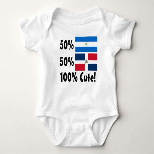 Dominikaner 100% 50% Nicaraguaner-50% niedlich Baby Strampler (Vorderseite)