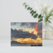 Dominikaner Sunset Postkarte (Stehend Vorderseite)