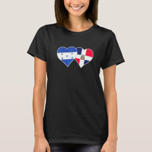 Dominikanisch Honduranische Flagge Herz Honduras D T-Shirt