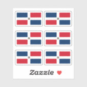 Dominikanische Flagge Aufkleber (Blatt)