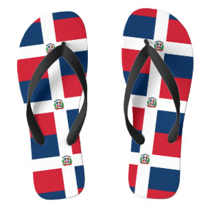 Dominikanische Flagge Badesandalen