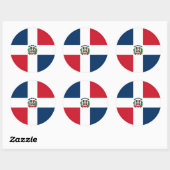 Dominikanische Flagge, Flagge der Dominikanischen Runder Aufkleber (Blatt)