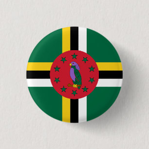 Dominikanische Flagge, Flagge Dominicas Button
