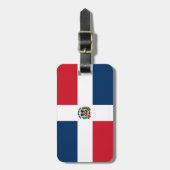 Dominikanische Flagge Gepäckanhänger (Vorderseite vertikal)