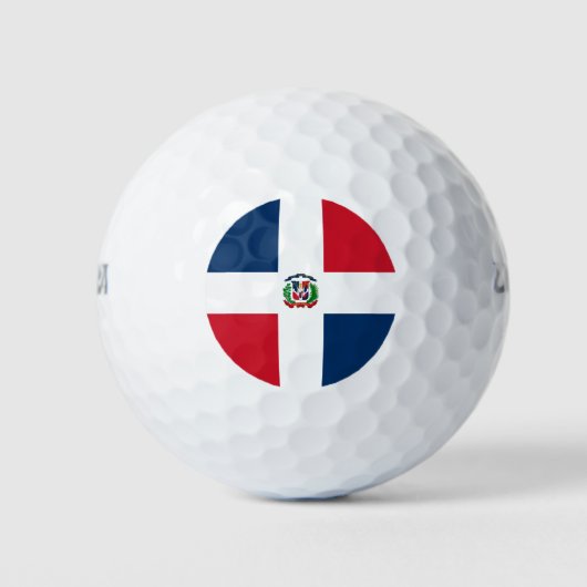 Dominikanische Flagge Golfball (Vorderseite)