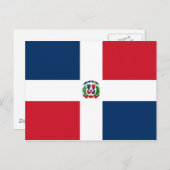Dominikanische Flagge Postkarte (Vorne/Hinten)