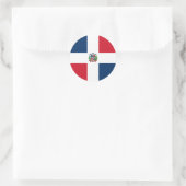 Dominikanische Flagge Runder Aufkleber (Tasche)