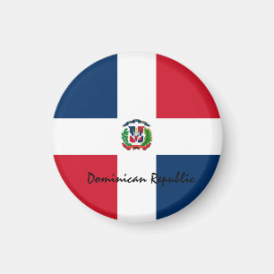 Dominikanische Flagge & Südamerika - Reise-/Sportf Magnet