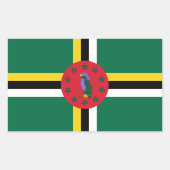 Dominikanische Flaggen Rechteckiger Aufkleber (Vorderseite)