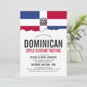 dominikanische Küche | Party Flag Einladung (Stehend Vorderseite)