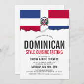 dominikanische Küche | Party Flag Einladung (Vorne/Hinten)