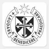 Dominikanische Orderkleber Quadratischer Aufkleber (Vorderseite)