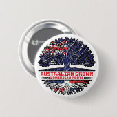 Dominikanische Republik Australien Tree Roots Button (Vorne & Hinten)