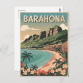 Dominikanische Republik Barahona Vintag Postkarte (Vorne/Hinten)