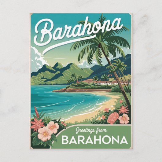 Dominikanische Republik Barahona Vintag Postkarte (Vorderseite)